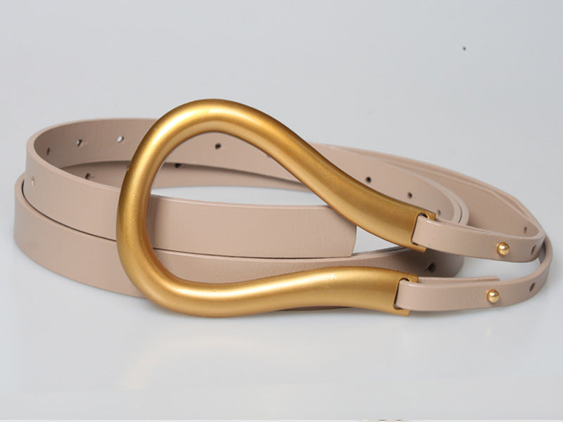 HORSE SHOE LEATHER BELT