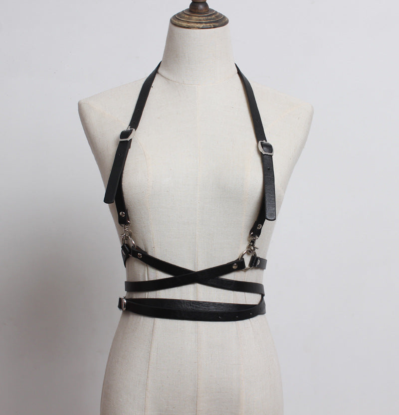 LEATHER HARNESS SUSPENDER