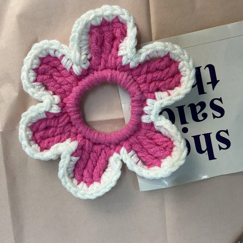 CROCHET FLOWER HAIR TIE