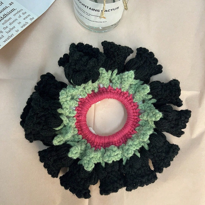 CROCHET ROSES HAIR TIE