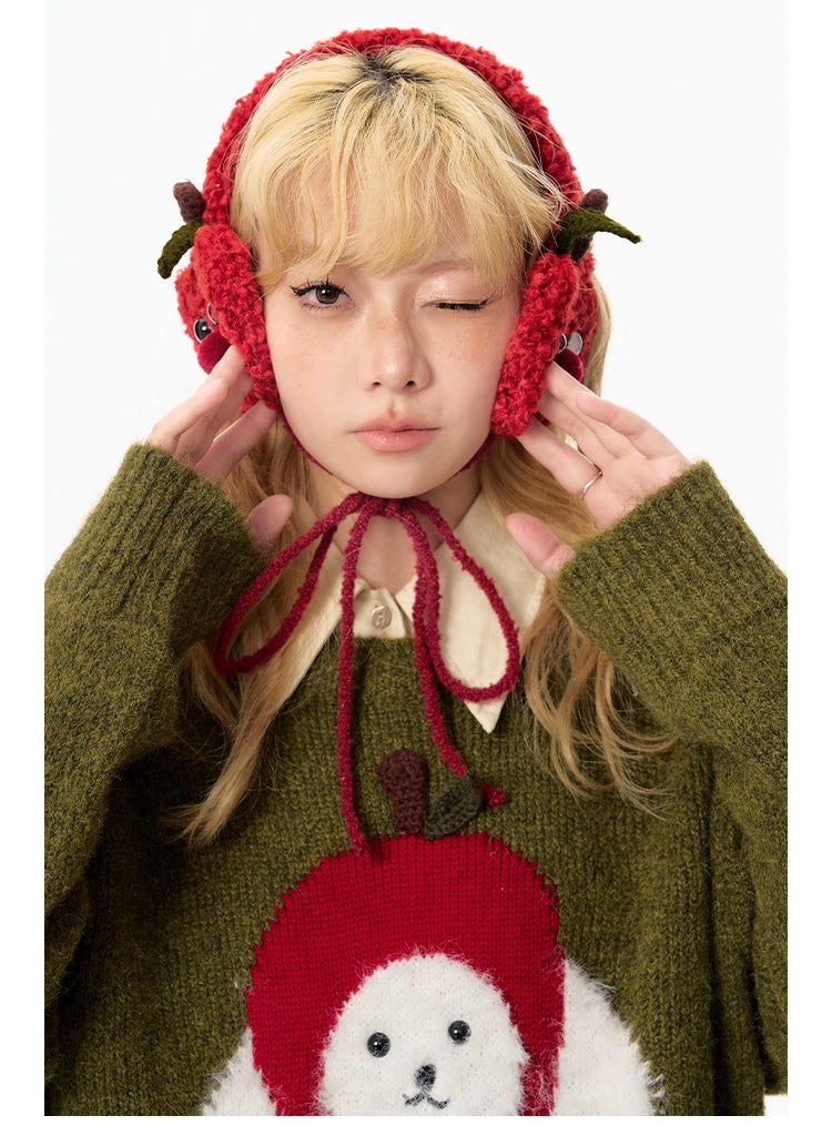 PRE-ORDER - RED APPLE EARMUFF