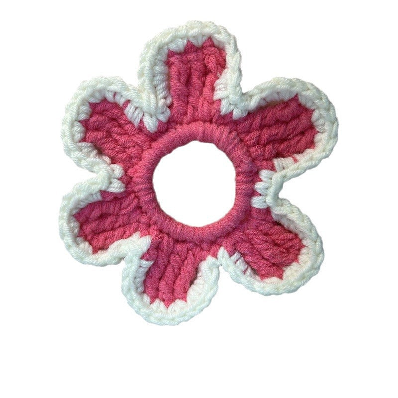 CROCHET FLOWER HAIR TIE