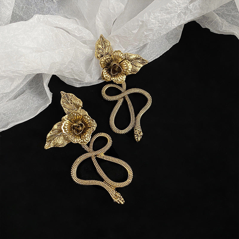 SERPENTINE ROSE EARRINGS