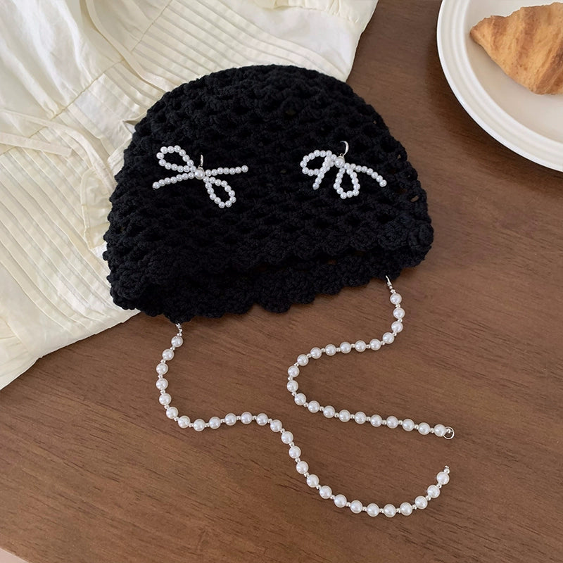 PEARL TASSEL  BEANIE