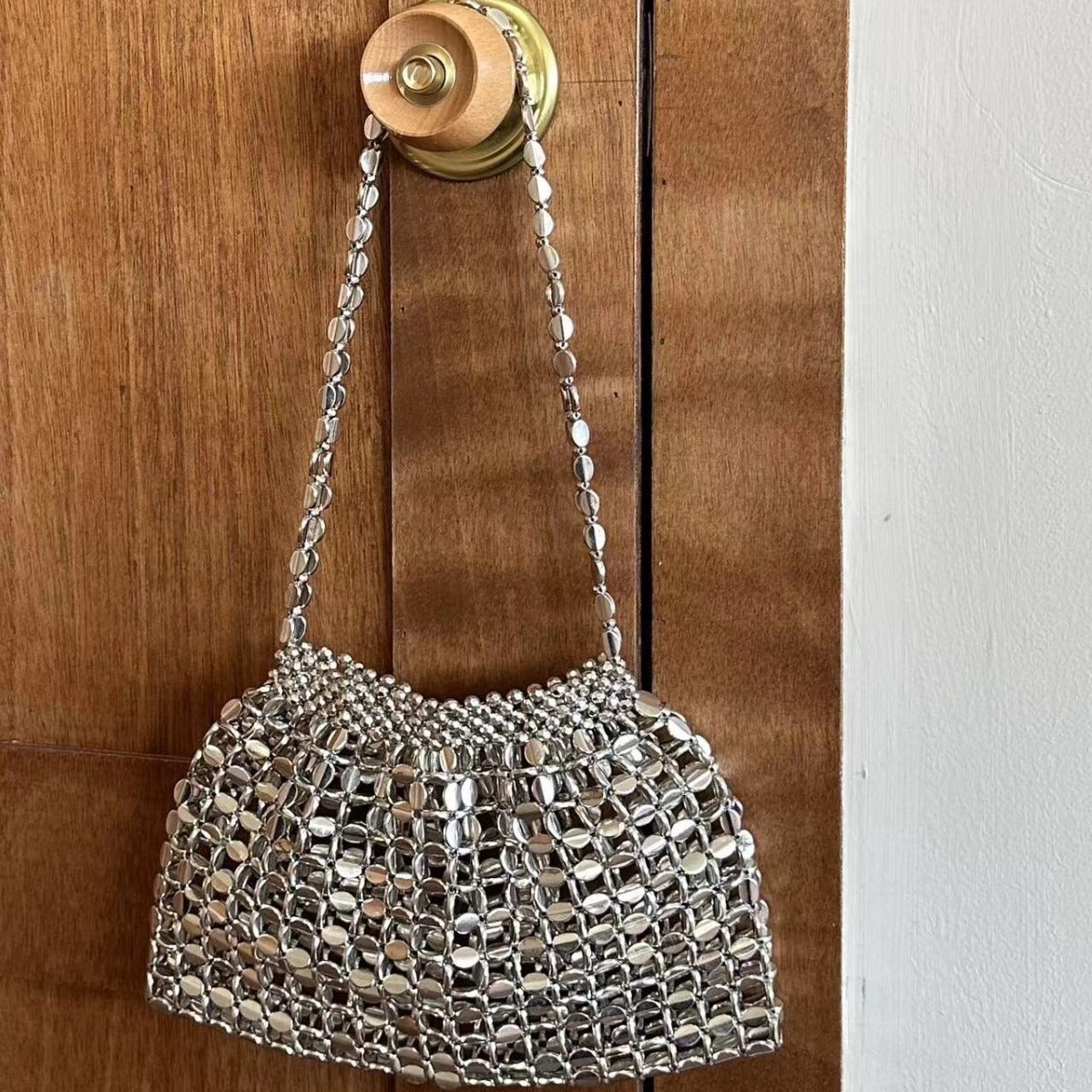 SILVER DISCO BAG