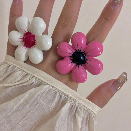 FLOWER ENAMEL RING