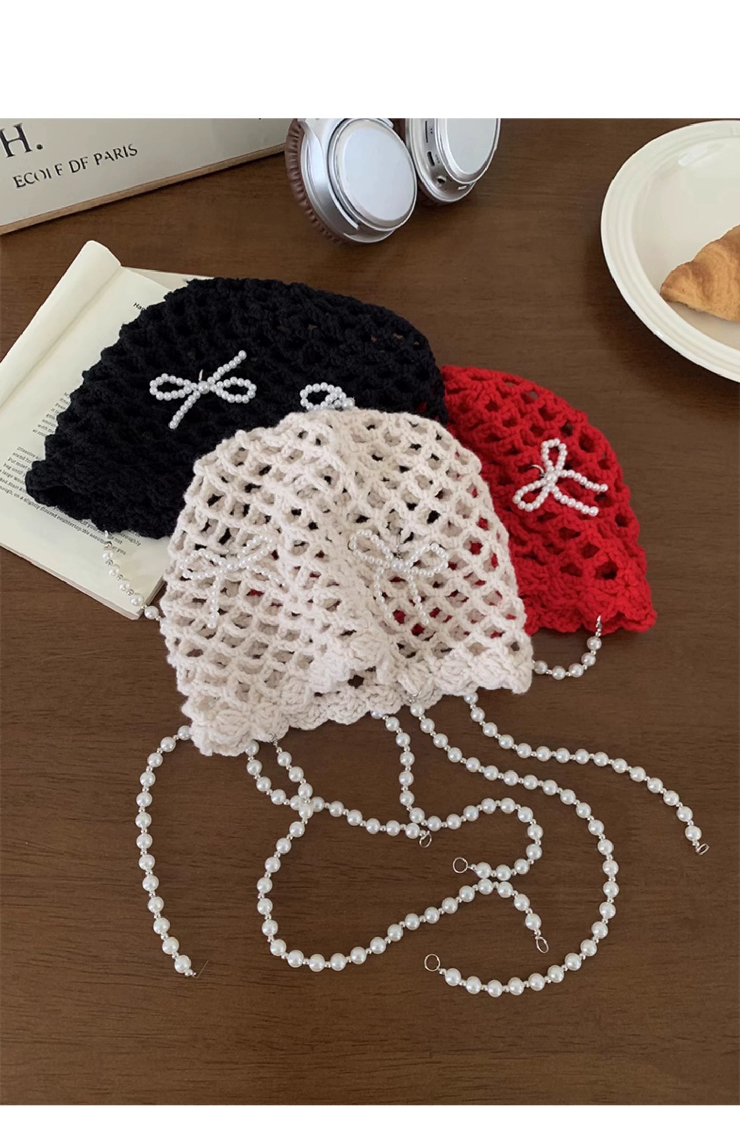 PEARL TASSEL  BEANIE