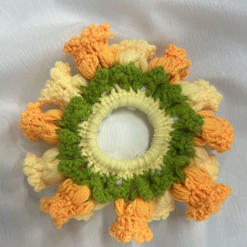 CROCHET ROSES HAIR TIE