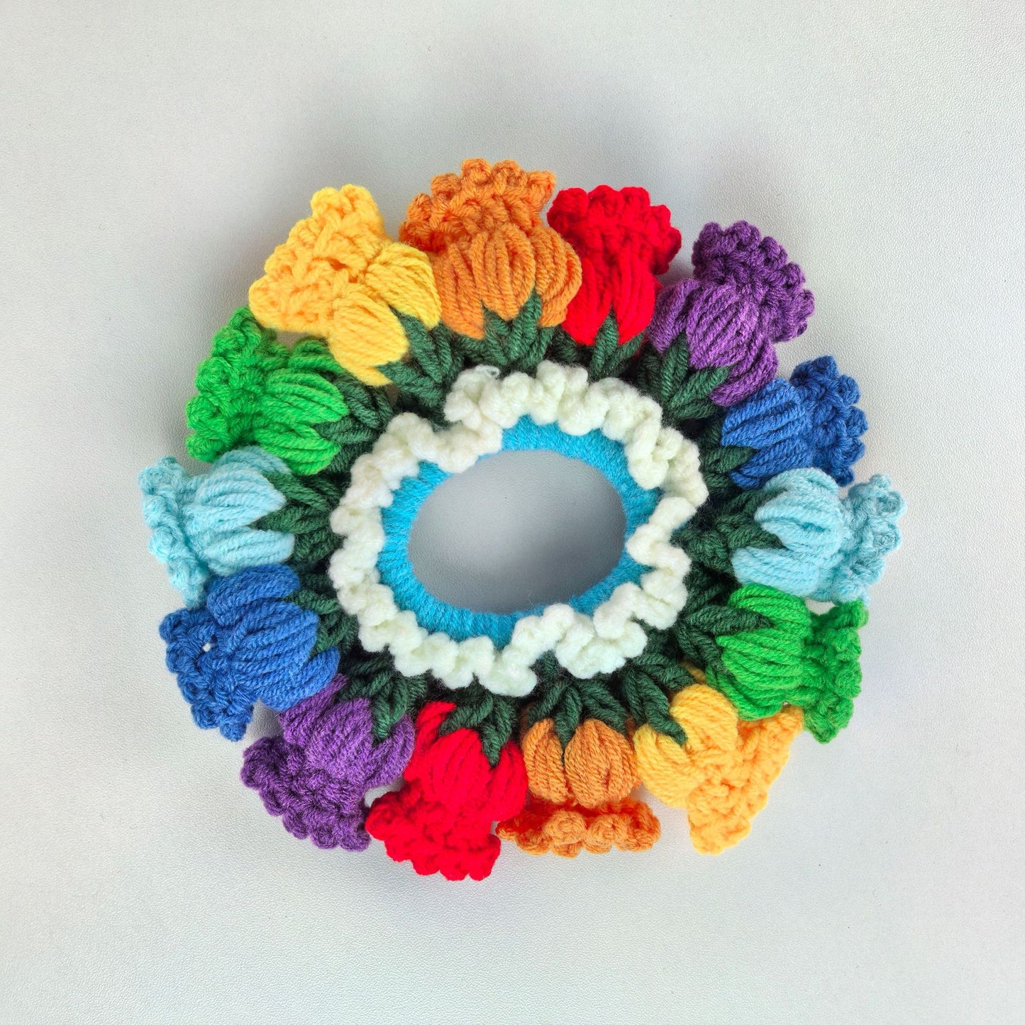 CROCHET ROSES HAIR TIE