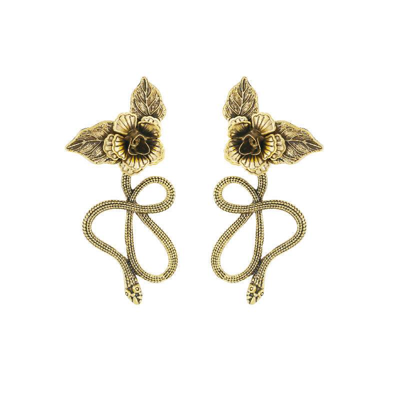 SERPENTINE ROSE EARRINGS