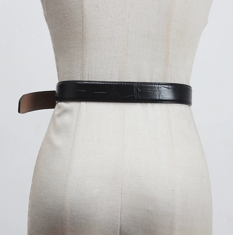 EXECUTIVE CROC LEATHER BELT