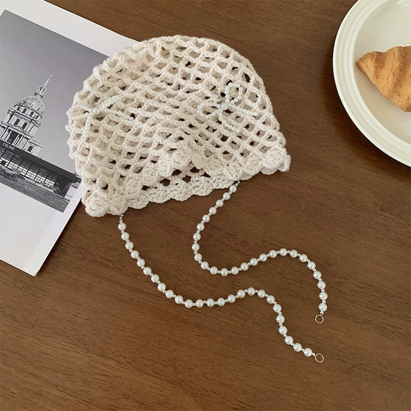 PEARL TASSEL  BEANIE