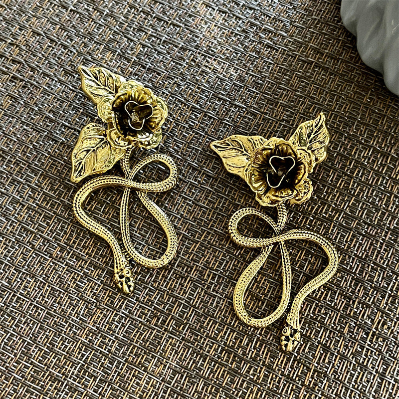 SERPENTINE ROSE EARRINGS