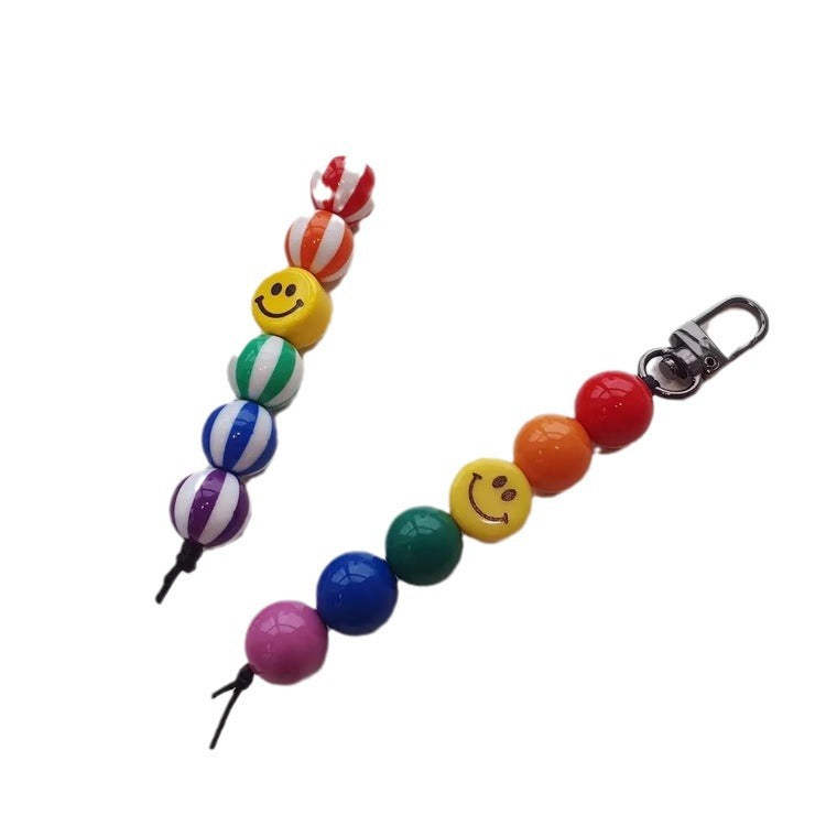 RAINBOW BEADS BAG CHARMS