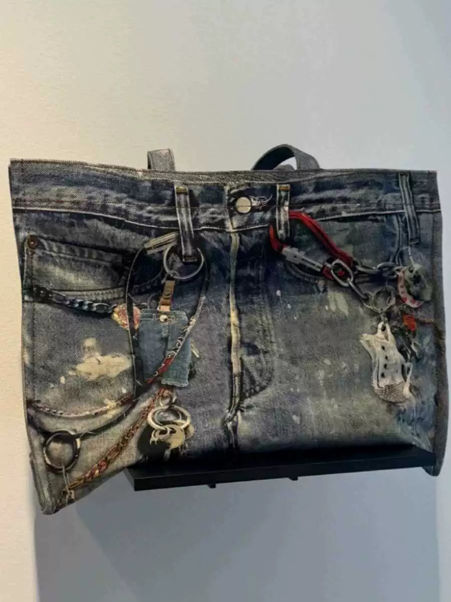 DENIM PAINT TOTE BAG