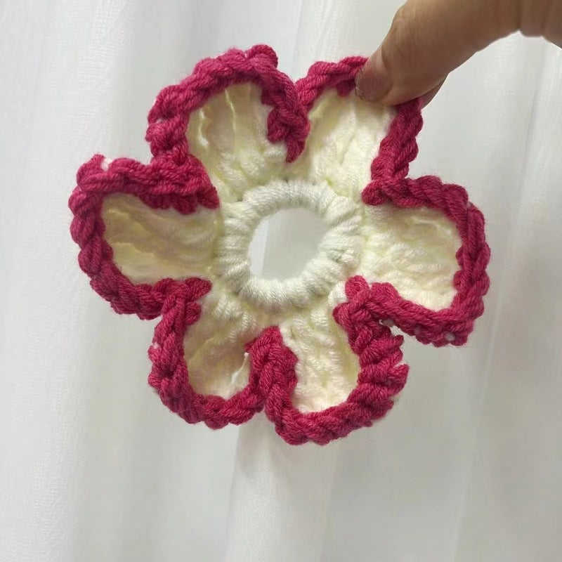 CROCHET FLOWER HAIR TIE